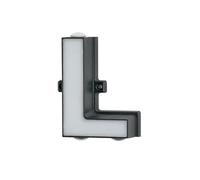 Jandei - Letra Luminosa LED 12W, Aplique Pared con Luz Cálida 3000K, 220V, IP54 para Decoración Interior y Exterior, Fabricada en Aluminio Acabado Negro. Ideal para Iluminación Hogar y Negocio (L)