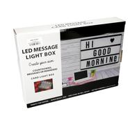 Jandei - Luces LED Decorativas, Caja Luminosa con 96 Letras Reemplazables para Personalizar, Alimentación USB o con Pilas, Perfecta para Bodas, Cumpleaños y Escaparates