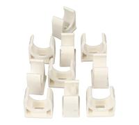 Jandei - Pack 10 uds. Accesorio de Sujeción para Tubo de Cables, PVC Blanco Rígido, Diámetro 16 mm. (Grapa Sujección)