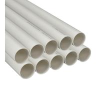 Jandei - Pack 10 uds. Tubo para Cables PVC Rígido Blanco Longitud 1 Metro. Diámetro 32 mm. Funda de Cable