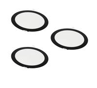 Jandei - Pack 3x Downlight LED 18W Redondo, Empotrable, 1440 Lum, Interior IP20, Marco Acabado Negro, Hueco Corte Ø 200-Ø 205 mm, Extraplano 13mm, Transformador Incluido (Blanco Neutro 4200k)