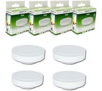 Jandei - Pack 4 x Bombilla led GX53 9W 3000K blanco cálido. Perfecto para Salón, Cocina, Escritorio, Mesilla de Noche, Habitación, Oficina. Dimensiones: 74 x 28 mm. Ahorro de energía.