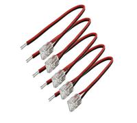 Jandei - Pack 5 x Conectores “Tira - Transformador” para Tiras Led COB o SMD 12V / 24V de Ancho 8mm, Cable 15cm, 2 Pines. IP20 Uso Interiores