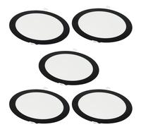 Jandei - Pack 5x Downlight LED 18W Redondo, Empotrable, 1440 Lum, Interior IP20, Marco Acabado Negro, Hueco Corte Ø 200-Ø 205 mm, Extraplano 13mm, Transformador Incluido, Blanco Cálido 3000K