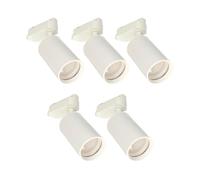 Jandei - Pack 5x Foco Carril Orientable para GU10, Monofásico 220V, Aluminio. Ideal para Iluminación Direccional en Hogares y Comercios. Bombilla No Incluída. (Blanco)