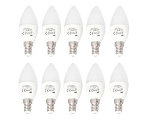 Jandei - Pack de 10 x Bombilla Led E14 Tipo Vela C37, 330º de Apertura, 4W. Perfecta para Salón, Dormitorio, Mesilla de Noche. Ahorro de energía. (Blanco Frío 6000K)