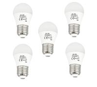 Jandei - Pack de 5 x Bombillas LED mini G45, Casquillo E27, 7W (equivale a 60W), 630 Lúmenes para Lámparas de Techo, Lámparas de Mesilla, Dormitorio, Salón (Blanco Frío 6000K)