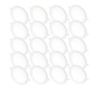 Jandei - Pack x 20 Downlights LED Empotrable Redondo, 18W, 1500 Lúmenes, Extraplano 13 mm, Orificio de Montaje Ø200-205 mm, Blanco Frío 6000K con Transformadores Incluidos