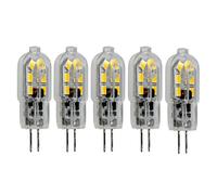 Jandei - Pack x 5 Bombillas LED G4, Potencia 1,5W, 200 Lúmenes, Luz Blanca Natural 4200K, 12V DC (Equivalente 15W Halógeno) Ø11 x 36mm Largo, IP20 para Interior, No Regulable