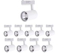 Jandei - Pack x10 Foco Techo Led Carril 30W, Blanco Frío 6000K, 2200 Lúmenes, 220V 50-60Hz Monofásico, Aluminio, para Vestidor, Escaparate, Tienda, Oficina, Color Blanco