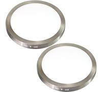 Jandei - Pack x2 Downlights Plafón LED 18W Redondo De Superficie, Ø 205 milímetros, 1440 Lúmenes, Aro Color Acero. Perfecto para Iluminar Oficinas, Salones, Cocinas, Baños (Blanco Neutro 4200k)