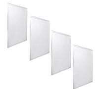 Jandei - Pack x4 Panel LED Retroiluminado, dimensiones 60x60cm, Potencia 48W, Color Blanco Neutro 4200K, 4500 lúmenes, Marco Blanco, Para empotrar en Falso Techo tipo Armstrong, Drivers incluidos