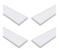 Jandei - Pack x4 Panel Plafón LED de Superficie Retroiluminado 120x30cm, Potencia 60W, 5000 Lumenes, Marco Blanco, Driver Incluído (Blanco Frío 6000K)