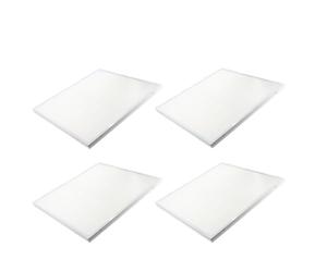 Jandei- Pack x4 plafón LED de superficie cuadrado 60x60 cm 50W 6000K, blanco slim