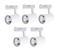 Jandei - Pack x5 Foco Techo Led Carril 30W, Blanco Frio 6000K, 2200 Lúmenes, 220V 50-60Hz Monofásico, Aluminio Vestidor, Escaparate, Tienda, Oficina. Color Blanco