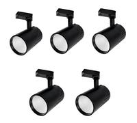 Jandei - Pack x5 Foco Techo Led Carril 30W, Blanco Neutro 4200K, 3000 Lúmenes, 185V-265V AC Monofásico, Alumi (Negro)