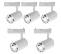 Jandei - Pack x5 Foco Techo Led Carril 40W, Luz Fria 6000K, 2700 Lúmenes, 220V 50-60Hz Monofásico, Aluminio para Vestidores, Escaparate, Tienda, Oficina. Color Blanco