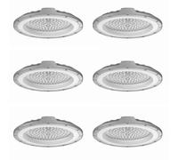Jandei - Pack x6 Campana LED UFO DOB, Blanco Frío 6000K, Alta Potencia con 110 lm/vatio PF 0,95 6KV, Foco de Exterior IP65. Perfecto para Entorno Industrial, Naves, Garajes, Negocios... (100W)