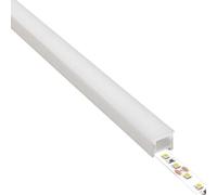 Jandei - Perfil Flexible de Silicona 5 Metros para Tira LED con PCB hasta 10mm Ancho. Formato Cuadrado 16mm x 16mm. Apto para Exteriores, Color Blanco (Perfil Empotrar 5m)
