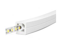 Jandei - Perfil Flexible de Silicona 5 Metros para Tira LED con PCB hasta 10mm Ancho. Formato Cuadrado 16mm x 16mm. Apto para Exteriores, Color Blanco (Perfil Emisión Lateral 5m)