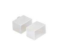 Jandei - Perfil Flexible Silicona 5 Metros para Tira LED con PCB hasta 10mm Ancho. Emisión Lateral de Luz, Formato Rectangular 12mm x 20mm. Apto para Exteriores, Color Blanco (Tapas)