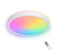 Jandei - Plafón LED 24W redondo RGB+CCT Regulable con Mando a Distancia. Perfecto para Salón, Pasillo, Dormtorio, Decoración de interiores, Eventos. Diseño moderno y elegante.