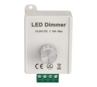 Jandei - Regulador Dimmer e Interruptor para Tiras Led Monocolor de 12V y 24V DC, Máx 10A. Sistema Manual con Rueda Metálica, Montaje en Superficie