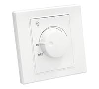 Jandei - Regulador Led potenciómetro 220V 600W TRIAC, dimmer para bombillas downlights, tiras, luces, pared, salón, oficina, casa, encender, apagar