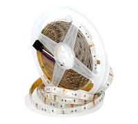 Jandei - Tira Led 12V Multicolor RGB 300 Leds, Iluminación y Decoración Exteriores IP65, Base Adhesiva, Corte cada 5cm. Medidas 10mm Ancho x 5m Longitud