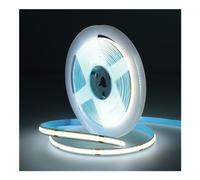 Jandei - Tira Led COB 24V 10W/m, 1600 Leds, 5000 Lm, 6750 Lm, 8mm de Ancho, Cortable cada 5cm, Adhesiva, IP20 para Uso en Interior. Decoración Dormitorio, Salón, Comercios, Fiestas (Luz Fría 6000K)