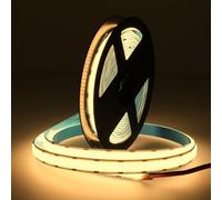 Jandei - Tira Led COB 24V Doble PCB Ancho 12mm, 21W, 3000 Leds, CRI+90. Cortable y Adhesiva, Apta para Interiores IP20 - Bobina 5m (Luz Cálida 3000K)