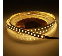 Jandei - Tira Luces LED 5 Metros 12V para Interiores IP20, Luz Cálida 3000K, 600 LEDs SMD2835, Ancho 8mm, Iluminación Decorativa Dormitorio, Cocina, Salón, Muebles (no incluye fuente alimentación)