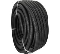 Jandei - Tubo Corrugado de Conducción de Cableado Sin Ranura. Bobina 50m. Manguera Protectora de Cables PVC Negro. Diámetro 16mm-20-mm-32mm