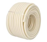 Jandei - Tubo Corrugado de Conducción de Cableado Sin Ranura. Bobina 50m. Manguera Protectora de Cables PVC Blanco (16mm)