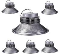 Jandei - x6 Pack Lámpara Industrial LED 100W, 10.000 LM, Taller, Naves Industriales, Gimnasios Altos, Almacén. Campana Foco Led Industrial, Luz Blanco Frío 6000K