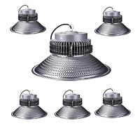 Jandei - x6 Pack Lámpara Industrial LED 200W, 20.000 LM, Taller, Naves Industriales, Gimnasios Altos, Almacén. Campana Foco Led Industrial, Luz Blanco Frío 6000K