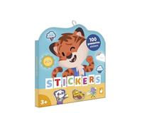 Janod - Pack 100 Pegatinas - Set de Stickers 5x5 cm - Tema Emociones - Desde 3 años - Actividad Creativa Infantil - Favorece motricidad Fina y concentración