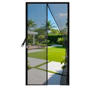 JANORS Mosquitera Puerta Magnetica 90x 210 cm,Malla de Acero Inoxidable,No Requiere Taladrar,Diseño de Gancho de Anillo,Incluye Tira Autoadhesiva y Clavos,para Puerta del Balcón