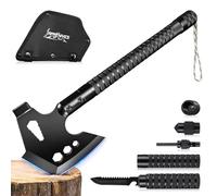 Japaknives vikinga de Supervivencia 8 en 1, Multiherramienta, Mango de ABS | incluye funda protectora de nailon; hacha de corte antideslizante para actividades de supervivencia bushcraft y jardinería