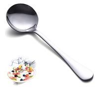 Japanese Asian Ceramic Soup Spoons, White, Small Appetizer Spoons, Suitable for Corelle Soup/Cereal Bowls, Ramen Dumpling Pho Wonton Miso, Bone China