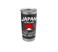 Japón está llamando y debo ir a la montaña Fugi japonesa Vaso térmico de acero inoxidable de doble pared