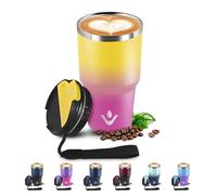 JAPORIA Vaso Térmico 600ml 20oz, Taza Termica Café para Llevar 304, Botella Agua Acero Inoxidable, Termo Café Hermético, Taza Aislante Hermética al Vacío con Tapa para Viaje, Gimnasio, Oficina, Sport