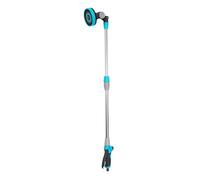 Jardibric - Lanza floral de riego orientable telescópica (71 cm - 95 cm) con 6 chorros, control de flujo al pulgar y gatillo delantero activación