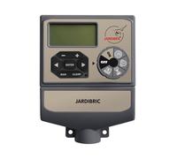Jardibric - Programador de riego 9 V 6 vías - 2 programas independientes multi-zonas electroválvula