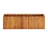 Jardín de 150 x 30 x 50 cm, madera maciza de acacia, maceta grande para exteriores, maceta grande para interior, para patio, balcón, parque, jardín