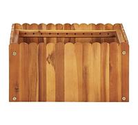 Jardín de 50 x 50 x 25 cm, madera maciza de acacia, maceta grande para exteriores, maceta grande para interior, para patio, balcón, parque, jardín