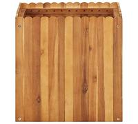 Jardín de 50 x 50 x 50 cm, madera maciza de acacia, maceta grande para exteriores, maceta grande para interior, para patio, balcón, parque, jardín