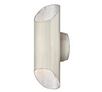 Jardín Lámpara de Pared LED Regulable Farol Up And Down Luz Carson Níquel