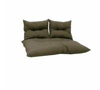 Jardin Prive Kit palet clásico taupe con colchón y 2 cojines de respaldo