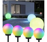 Jardín Solar LED Lámpara de pie LED (multicolor, 4 unidades - 20cm)